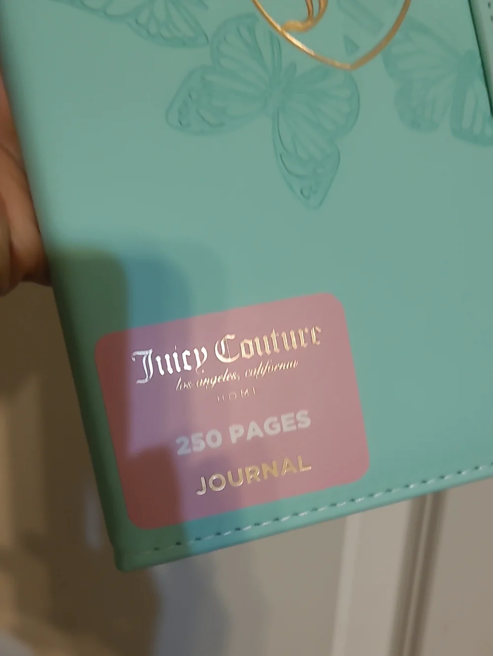 Juicy Couture Turquoise Butterfly Snap Journal